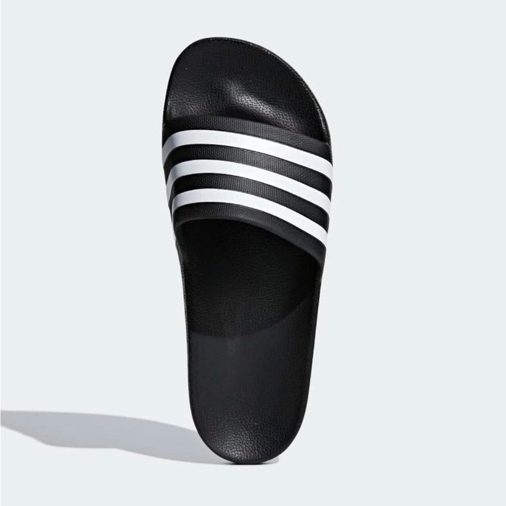 Adidas Aqua Cloudfoam Slides men’s size 11 black and white - Picture 4 of 10